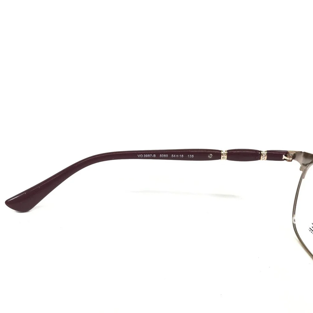 Vogue Eyeglasses Frames VO3987-B 5060 Burgundy Red Gold Crystals 54-16-135